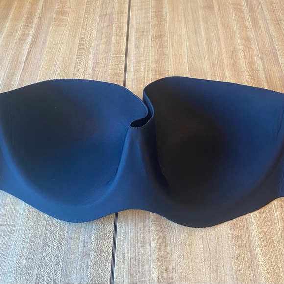 FELINA Strapless Bra Black Hint of Skin 6202 Underwire Support Push Up Padding - Picture 4 of 6